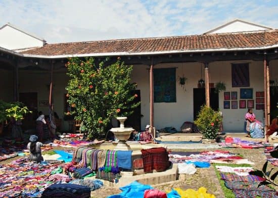 a month in Antigua courtyard market