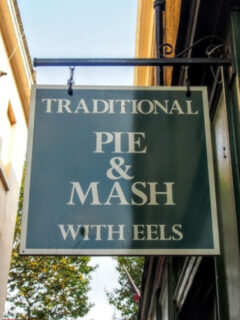 Traditional London Food Pie Mash Liquor Hot Eels to buy in London