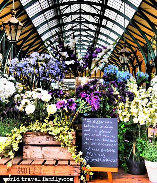 Covent Garden Flower Market. London's Best Places and Best Areas of London to Visit