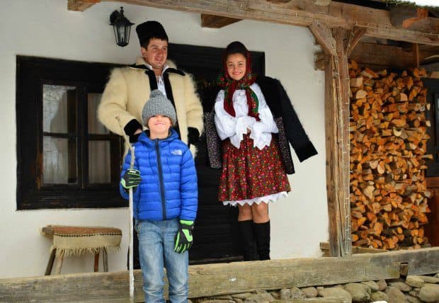 winter in Romania village Maramures