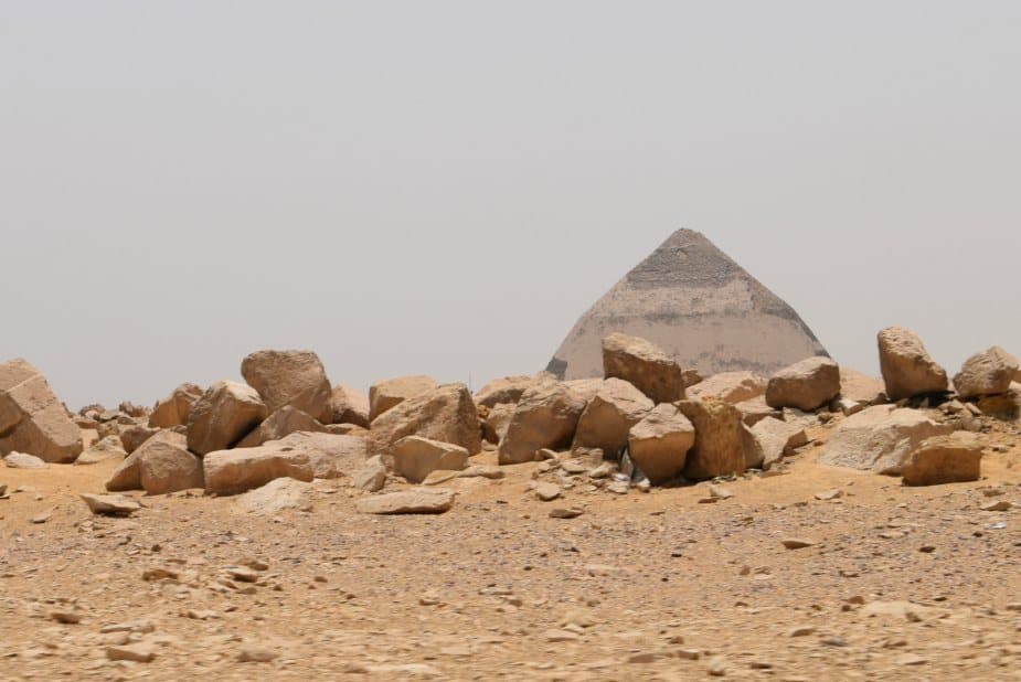 The bent or broken pyramid near Cairo Egypt