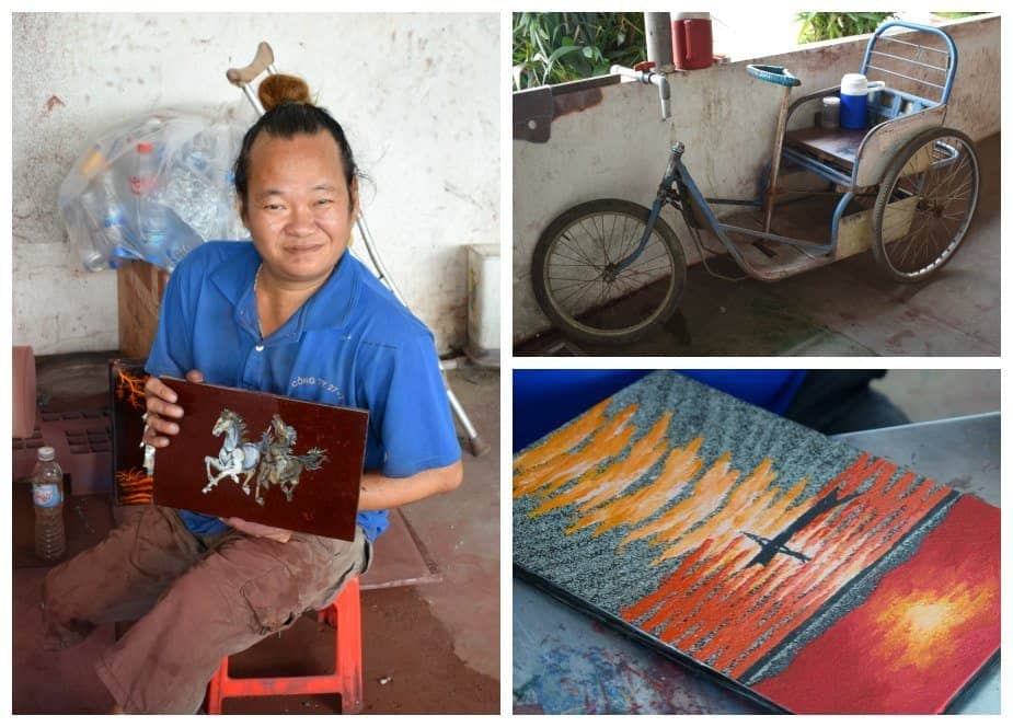 Disabled in Vietnam Agent Orange Victims Art Facility Tour
