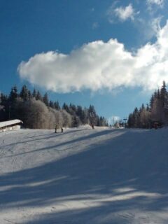 Skiing at Cavnic Romania Chair Lift and Ski School Kids Lift