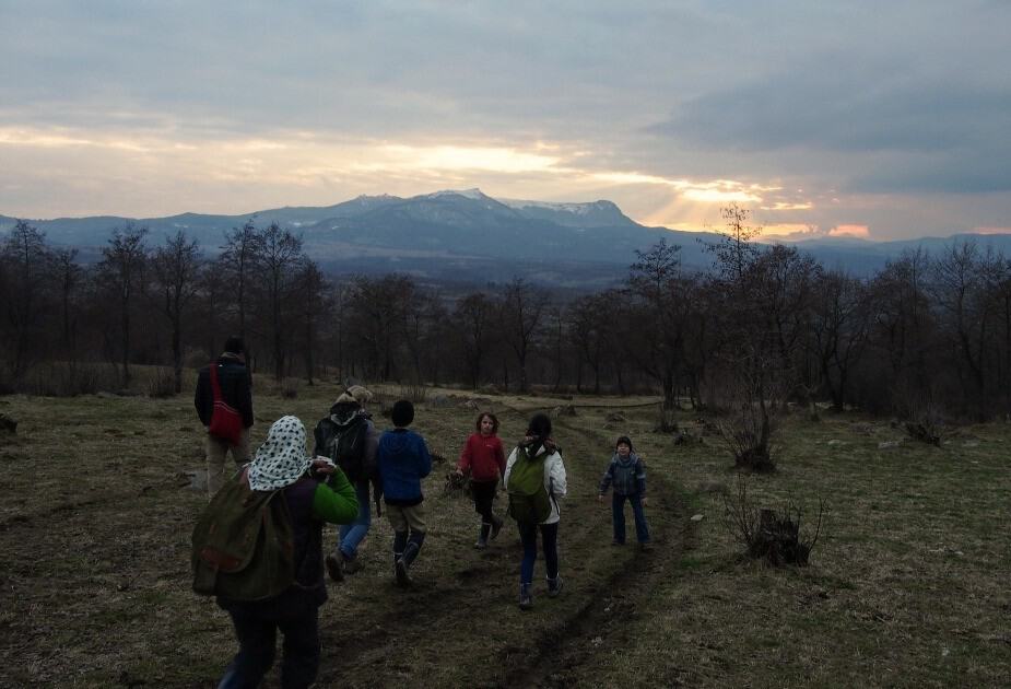 Walking in Maramures in March. Mountain