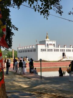 Lumbini Nepal. The place of Buddha's birth. Maya Devi Temple and the pond she bathed in before giving birth to Siddhartha Gautama