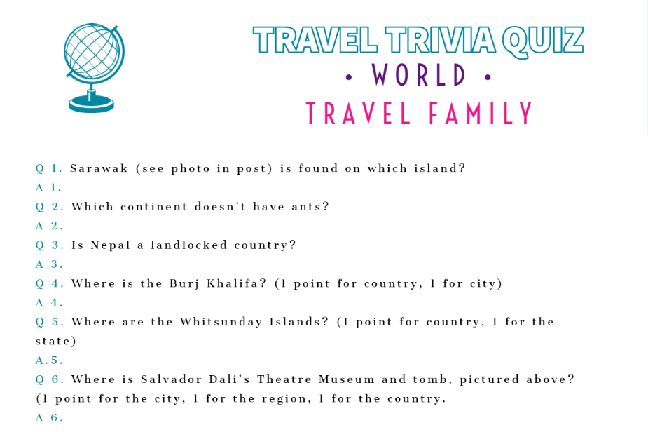 Travel Trivia Quiz Questions